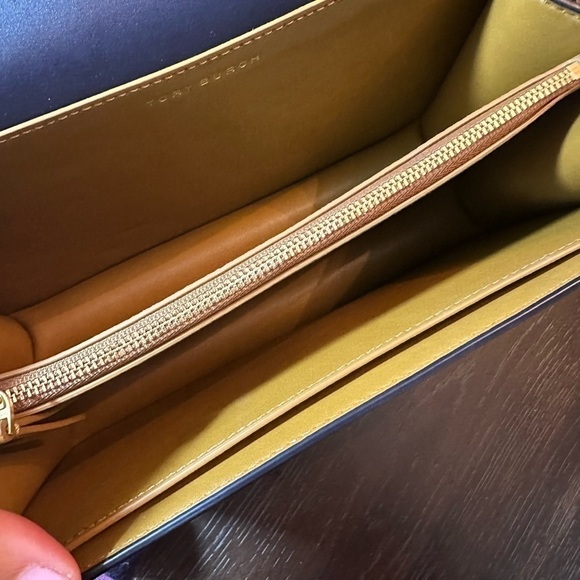 Tory Burch T Monogram Jacquard Shoulder/Crossbody Bag navy blue - Picture 9 of 10